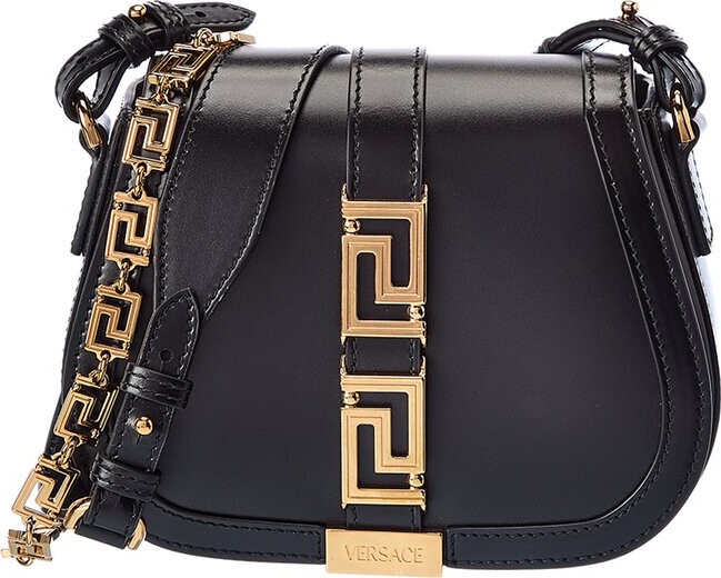 Versace Greca Goddess Medium Leather Shoulder Bag
