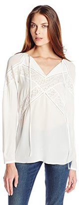 Bailey 44 Women's Hades Embroidered Blouse With Tie