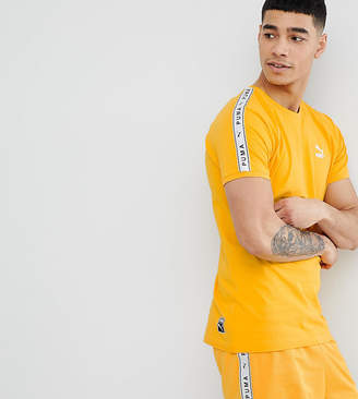 Puma T-Shirt With Taped Side Stripe In Yellow Exclusive To ASOS