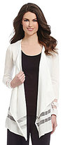 Thumbnail for your product : I.N. Studio Illusion Stiped Cozy Cardigan