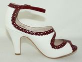 Thumbnail for your product : Escada Chelsea Crew Peep Toe Pump, Two Toned Heels with Buckle & Ankle Strap