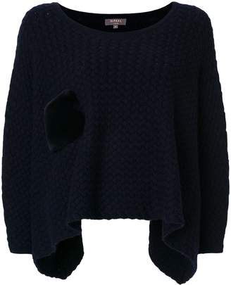 N.Peal cashmere cropped poncho