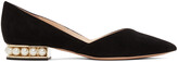 Thumbnail for your product : Nicholas Kirkwood Black Suede Casati D'Orsay Ballerina Flats