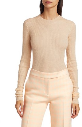 Marina Moscone Mohair & Silk Ribbed Sweater