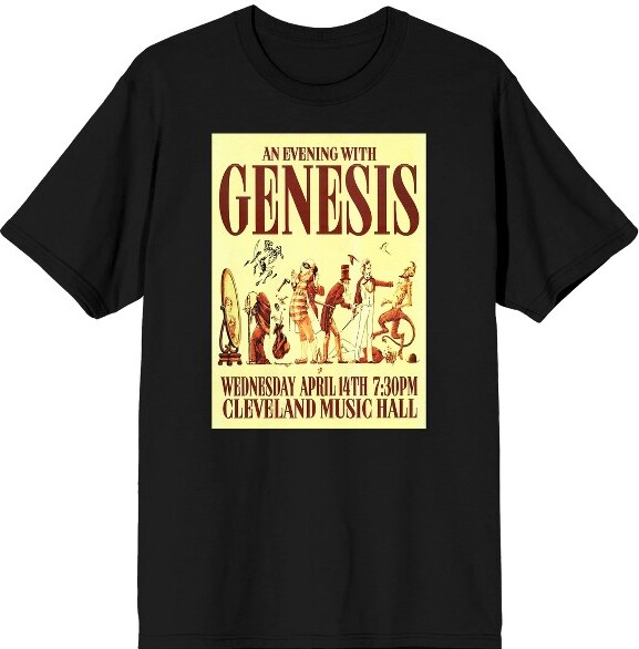 Genesis GenesisBelkinProductionsConcertPosterCrewNeckShortSleeveMen'sBlackT-shirt-XXL