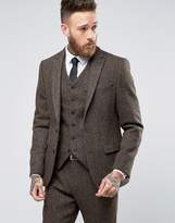 Mens Brown Herringbone Suit - ShopStyle