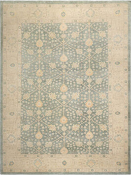 Oriental Rug of Houston Green Hand Knotted Stone Wash Wool Oriental Area Rug in Multiple Sizes
