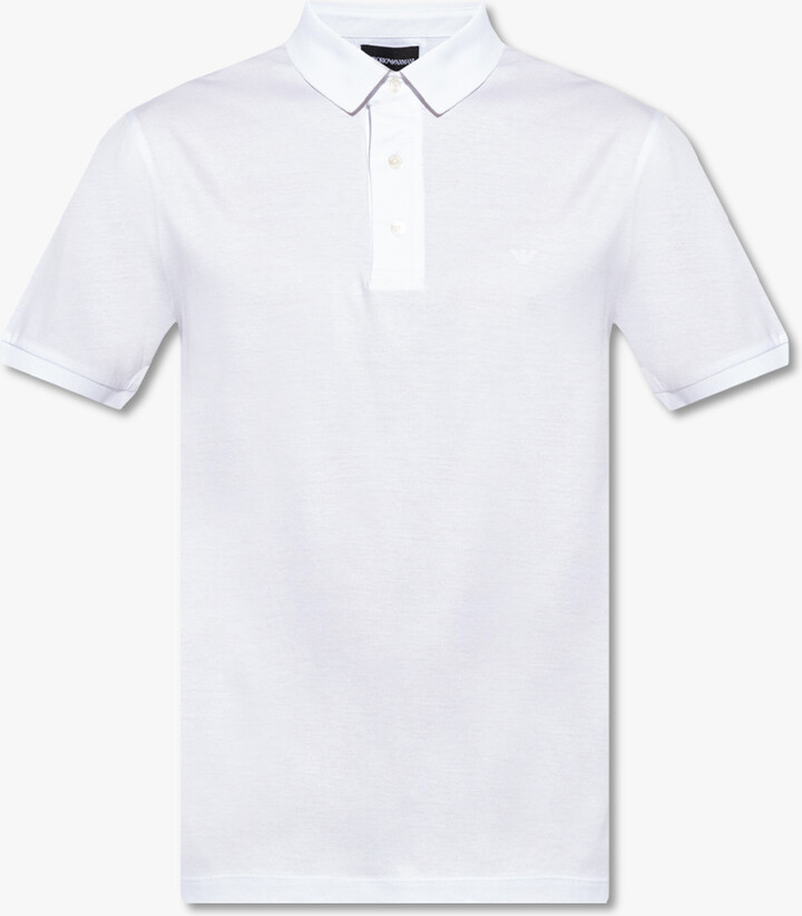 Emporio Armani Polo Shirt With Logo  - White