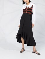 Thumbnail for your product : Ganni Ruffle-Hem Midi Skirt