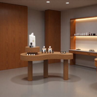 Simple display stand in the shopping mall