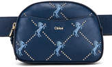 Thumbnail for your product : Chloé Signature Embroidered Leather Belt Bag in Eclipse Blue | FWRD