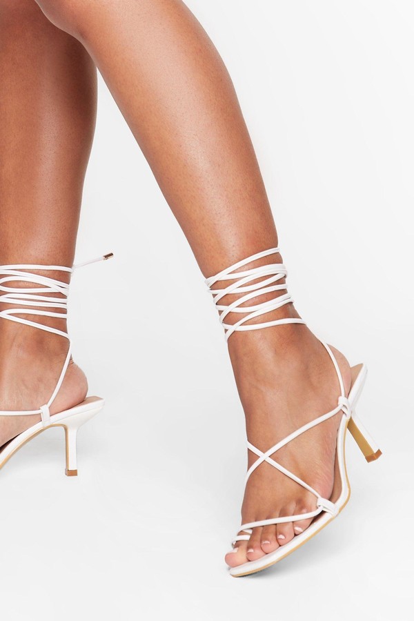low heel lace up sandals