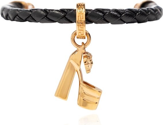 Versace Aevitas Braided Charm-Detailed Bracelet - ShopStyle