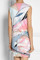 Thumbnail for your product : Emilio Pucci Wrap-effect printed jersey mini dress