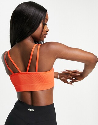 Urban Threads seamless sports bra in bright orange - ShopStyle
