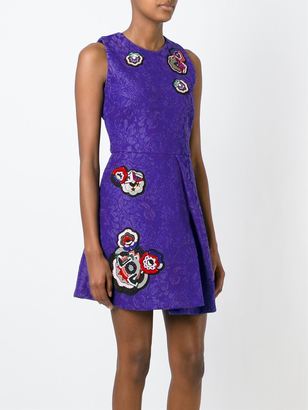 MSGM embroidered jacquard dress