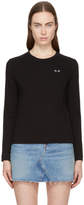 Thumbnail for your product : Comme des Garcons Play Play Black Long Sleeve Heart Patch T-Shirt