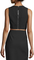 Thumbnail for your product : Elizabeth and James Bowen Sleeveless Crepe Cropped Top, Black