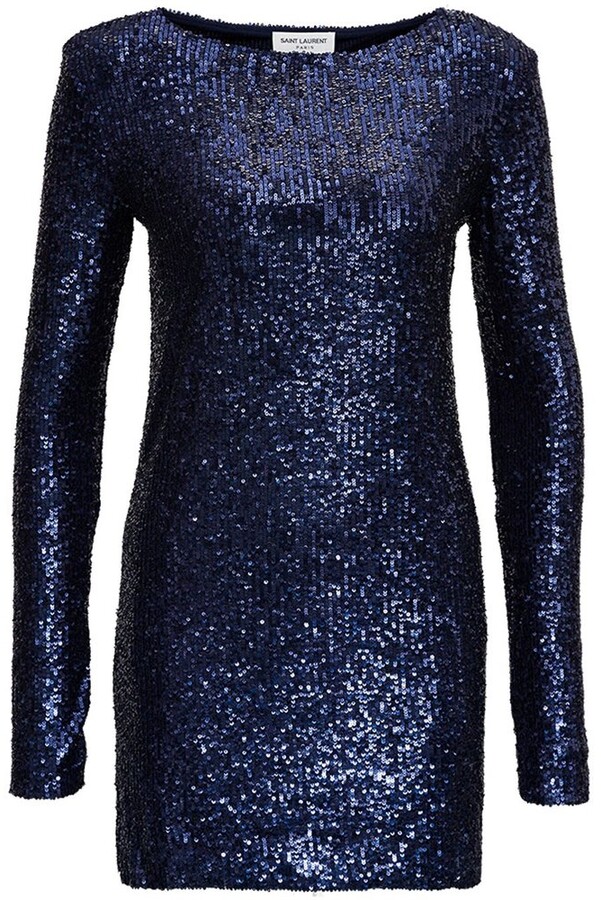 Blue Sequin Dress | Shop the world's largest collection of fashion |  ShopStyle