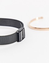 Thumbnail for your product : Daniel Wellington Petite Ashfield mesh watch and bracelet gift set
