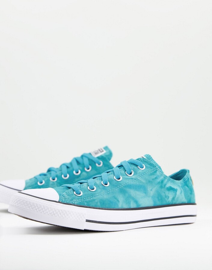 Converse Chuck Taylor All Star Ox washed canvas sneakers in harbor teal -  ShopStyle