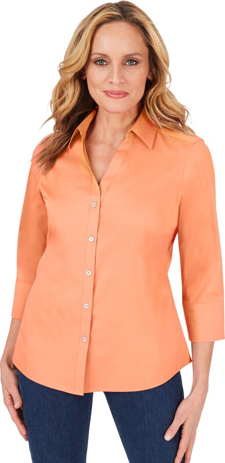 Orange 3/4 Sleeve Women's Tops | Shop the world's largest 