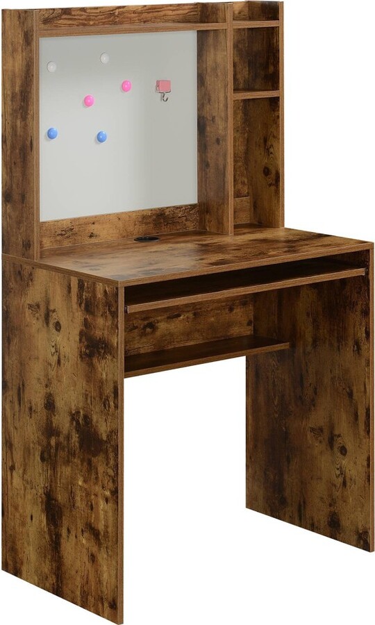 Designs2Go Student Desk with Bulletin Board and Shelves