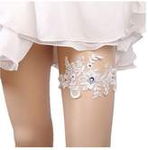 Thumbnail for your product : Bhwin Rhinestones Lace Bridal Garter Belt Set Vintage Beaded Wedding Garter