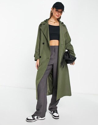 Asos khaki trench coat Clearance