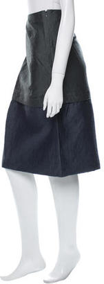 Marni Colorblock Linen Skirt