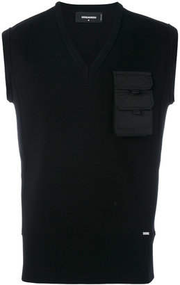 DSQUARED2 sleeveless V-neck jumper