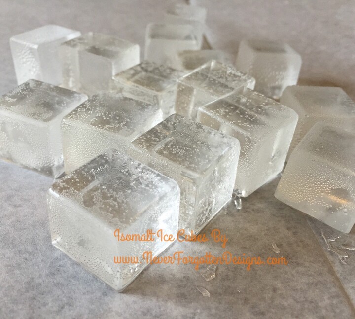 100% Edible Custom Isomalt Sugar 1" Square Ice Cube Cubes For Beer Cooler Bucket Frozen Wine Cakes