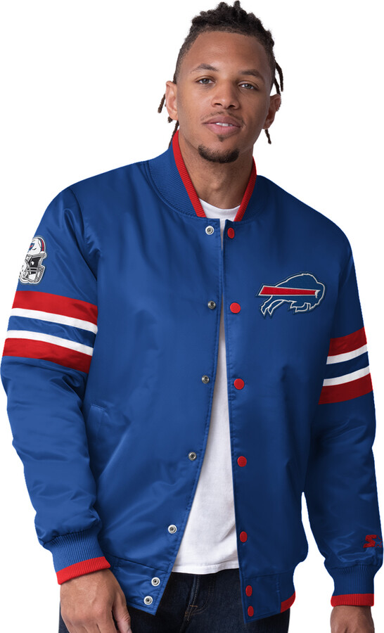 Men's Starter Royal Buffalo Bills Scout I Full-Snap Varsity Jacket