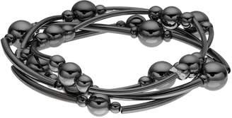 Curved Bar Beaded Stretch Bracelet Set