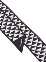 Thumbnail for your product : Prada Triangle-Logo Twill Scarf