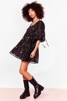 Thumbnail for your product : Nasty Gal Womens Star Light Tiered Mini Dress - Black - 6