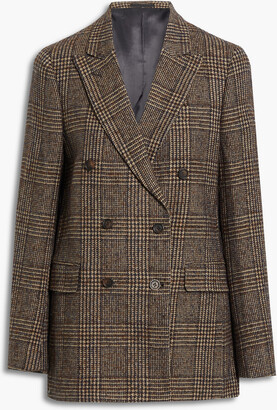 Officine Generale Manon double-breasted Prince of Wales checked wool-blend blazer