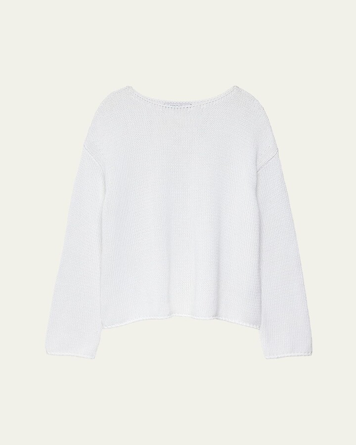 ANOTHER TOMORROW Draped Knit Sweater