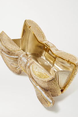 Judith Leiber gold Embellished Bow Deco Clutch Bag