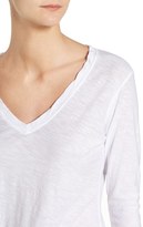 Thumbnail for your product : James Perse Women's Slub Cotton V-Neck Long Sleeve Tee