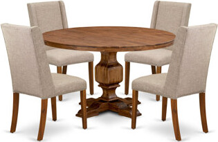 Red Barrel Studio Acacia Solid Wood Dining Set