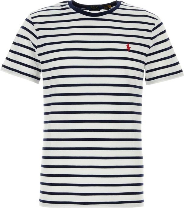 Polo Ralph Lauren Logo Embroidered Striped T-Shirt