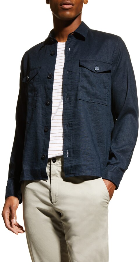 Hugo Boss Mens Linen Shirts | ShopStyle