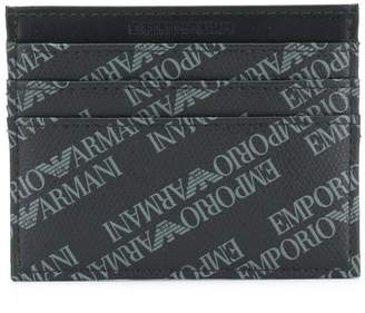 Emporio Armani bi-fold logo print wallet