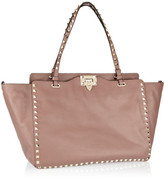 Thumbnail for your product : Valentino The Rockstud medium leather trapeze bag