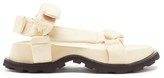 Thumbnail for your product : Jil Sander Padded Nappa-leather Flatform Sandals - Cream