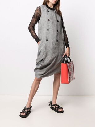 Junya Watanabe Gathered-Detail Linen Dress