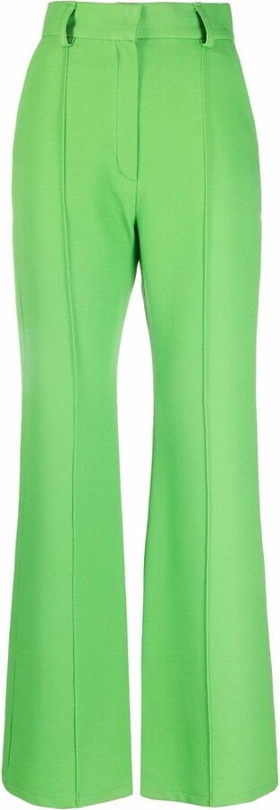 CONCEPTO High-Waisted Flared Leg Trousers - ShopStyle