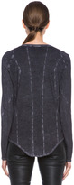 Thumbnail for your product : Helmut Lang HELMUT Chalk Jersey Multi Seam Top in Black