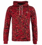 Thumbnail for your product : Lacoste L!ve Red Palm Print Ultra Slim Fit Pull-Over Hooded Sweatshirt
